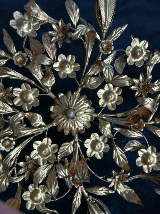 Image 1 of Lámpara de techo, araña, metal chapado en oro, Italia, estilo Hans Kogl