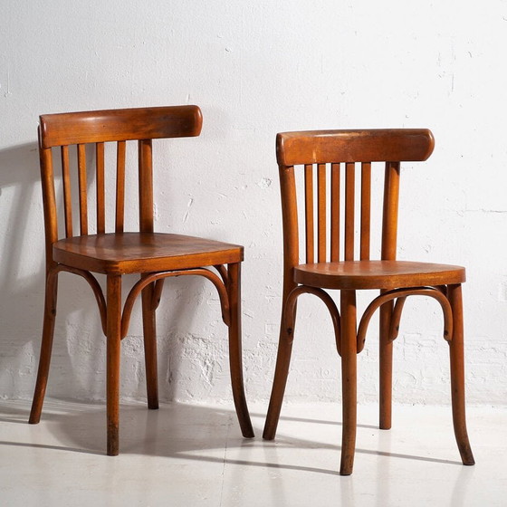 Antique Thonet bistro chairs (c.1900). Set of 2 pieces #14 – Dining chairs (photo 10 of 25)