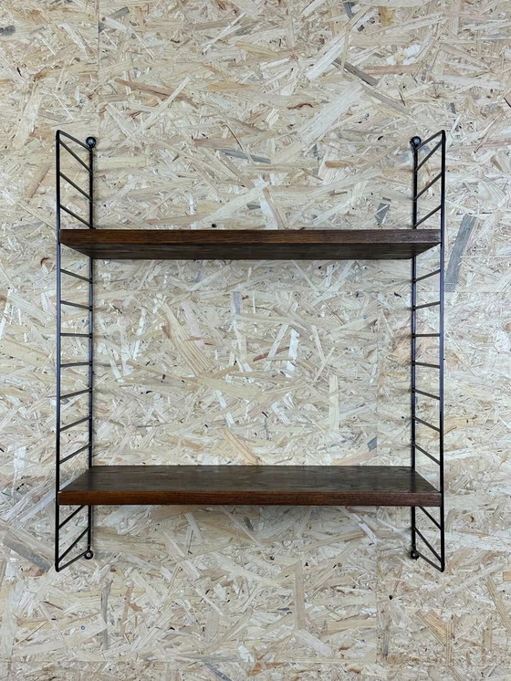 Image 1 of 60s 70s oak string shelf module by Kajsa & Nils "Nisse" Strinning Sweden