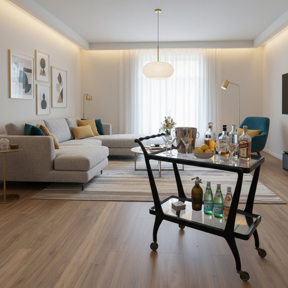 Image 1 of Carrello portabevande italiano vintage di metà secolo, anni '60