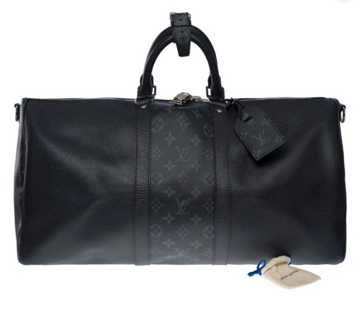 Borsa LOUIS VUITTON Keepall en Cuir Noir - 101147