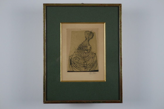 Image 1 of Johnny FRIEDLAENDER. Maternité. 1955. Eau-forte encadrée