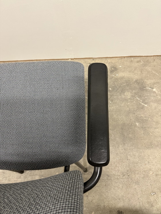 Image 1 of 4 black Gispen chairs 1235/1236