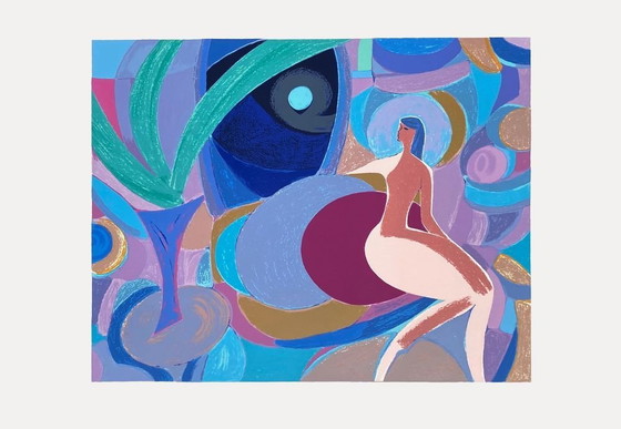 Image 1 of Serigrafia Wallace SOMMERS Femme au canapé 1988