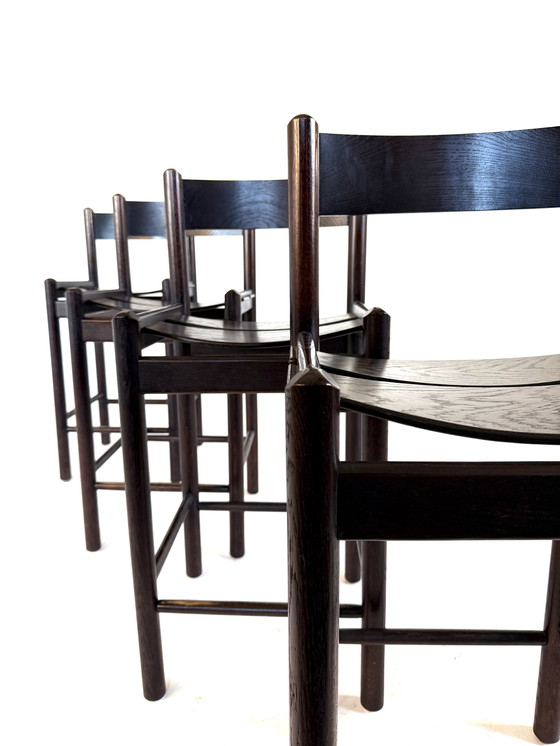 Image 1 of 4x Brutalist Bar Stools, Allmilmö '80