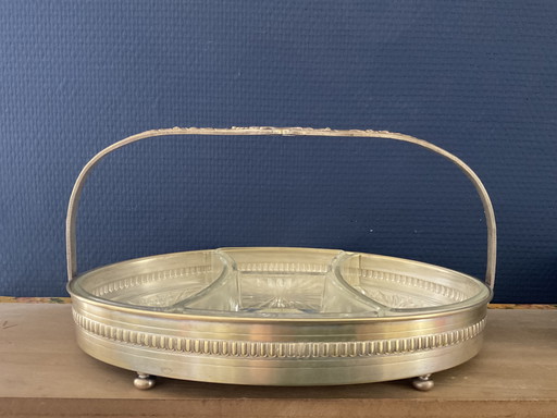 Serviteur mendiant art déco par Rodolphe Reysec  , orfèvre parisien . Métal doré