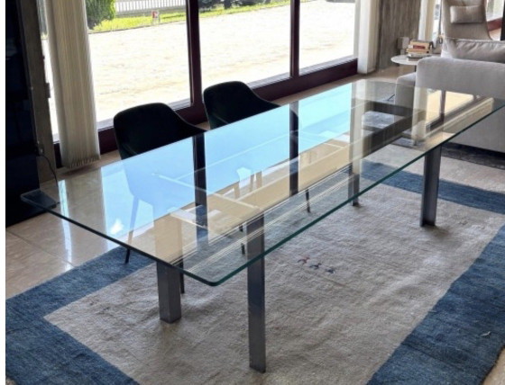 Tavolo Doge di Carlo Scarpa per Simon Gavina – Tavoli da pranzo, Glass, Metal (photo 4 of 9)