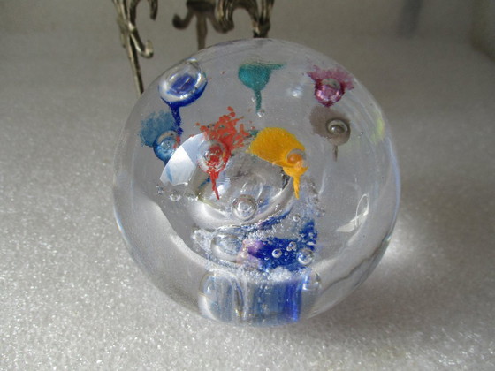 Image 1 of Antique and vintage Murano glass letter weight, mid-20th century.
