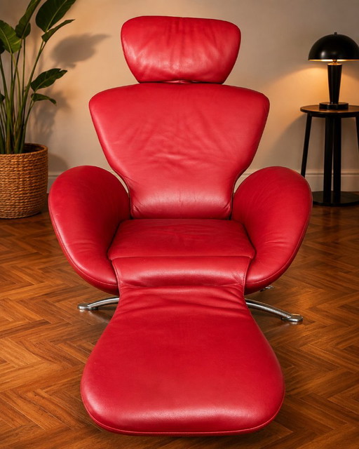 Butaca Cassina Dodo de Toshiyuki Kita, 2000 – verstelbare relaxstoel, Leather, Metal