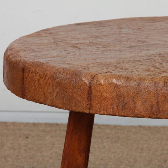 Image 1 of Oak coffee table in the style of Jean Touret, 1950