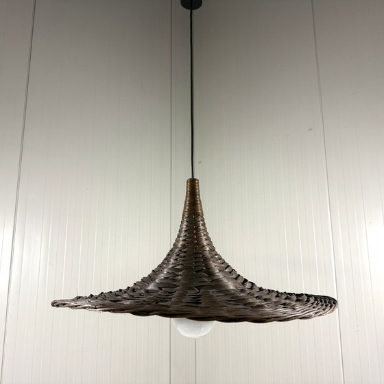 Lampada a sospensione XXL in rattan sintetico, anni '60 – Lampade a sospensione, Wicker (photo 10 of 16)