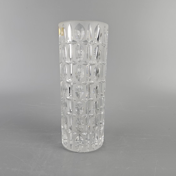 Image 1 of Magnifique vase vintage en cristal à 24% de plomb de Bavière, Allemagne. Années 1960/70. Verre de cristal.