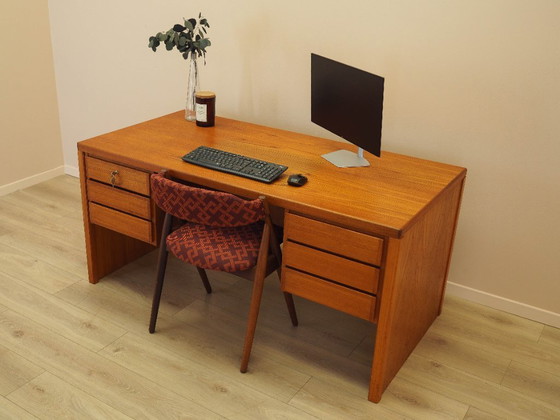 Image 1 of Scrivania in teak, design danese, anni '70, prodotta da Omann Jun