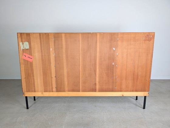 Image 1 of Tavola alta originale di metà secolo Famöla mobili Fama noce