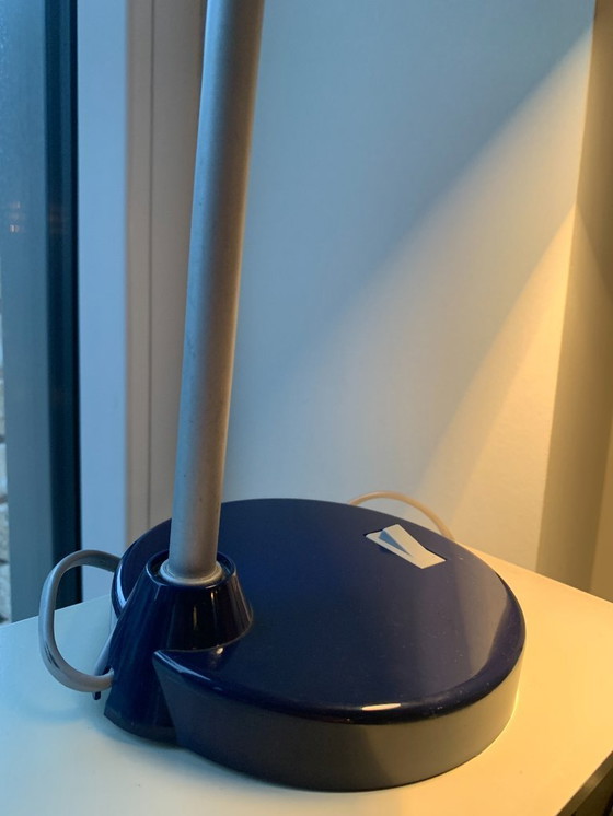 Image 1 of Vintage MASSIVE jaren '80 - Two Tone Blue - Desk/Bureau lamp