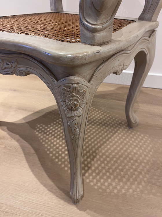 Image 1 of Klassischer Flamant-Sessel mit Rattan – zeitlos und elegant