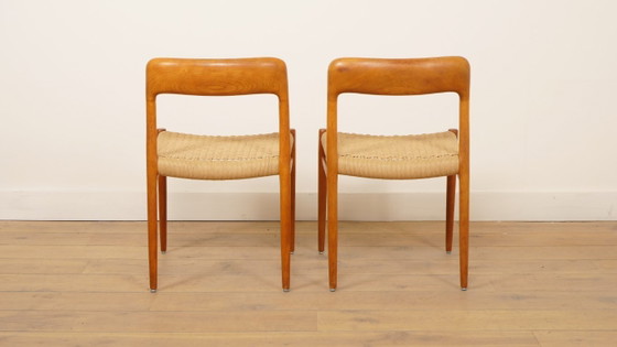 Image 1 of 2 sedie da pranzo vintage | Niels Otto Møller | Modello 75 | Teak