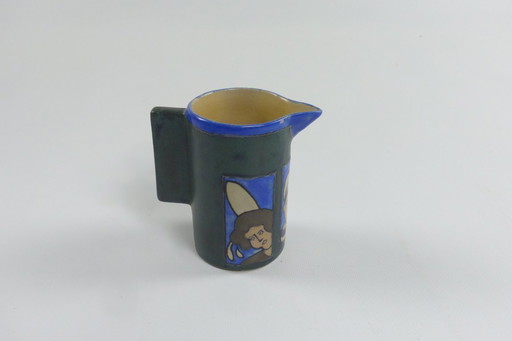 circa 1930, Quimper Ödetta, Service Element with Character Decoration