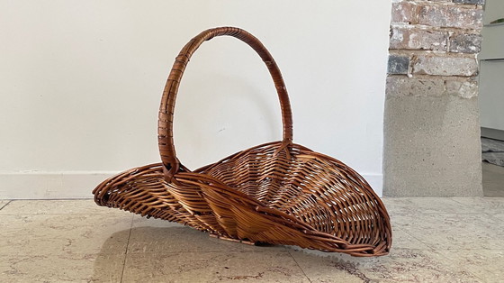 Image 1 of Vintage Rattan Log Basket