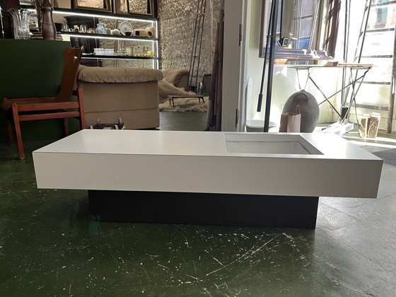 Image 1 of 70s White Formica Planter Table Made by Roche Bobois