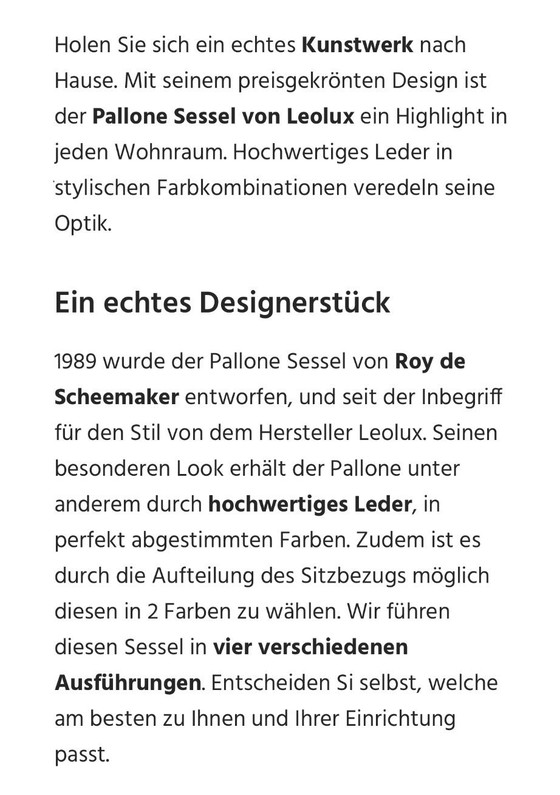 Image 1 of Leolux Pallone Sessel Leder