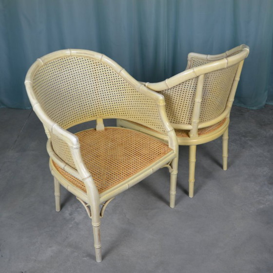 Image 1 of 2x faux bamboo clubs