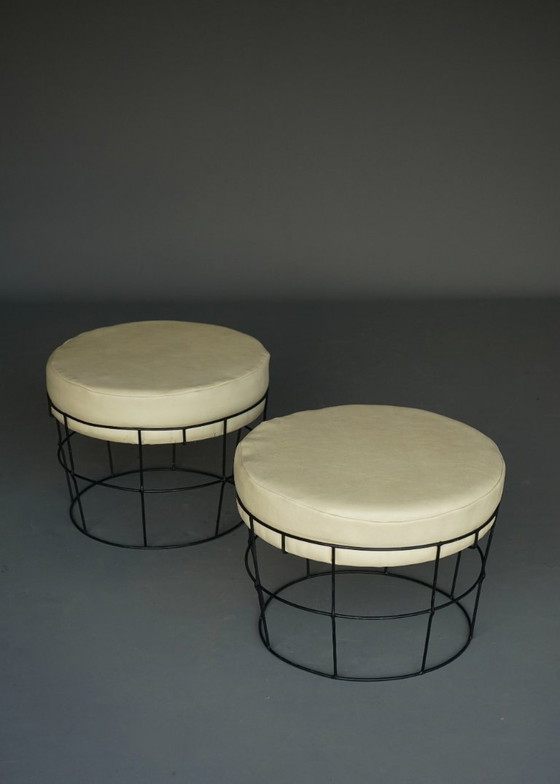 Mid-Century Modern Stools in the style of Panton, 1960s – Metal, Plastic (photo 2 of 14)
