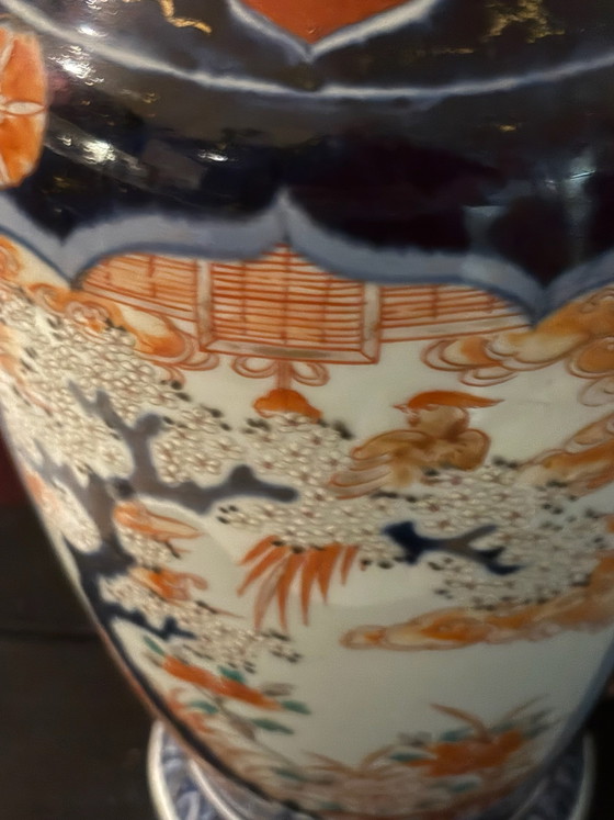 Beautiful Antique Japanese Imari Vase, Meiji Period (ca. 1900), 31 cm, Asian vases from holland, Porcelain (photo 5 of 9)