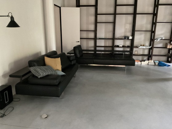 Exclusive black leather design seating area with metal frame – Rolf Benz (photo 3 of 8)