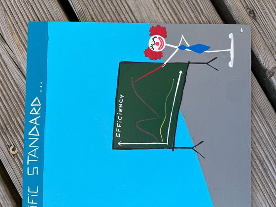 Image 1 of Moai. Acrylique sur carton entoilé.  Format 30x24 cm. 