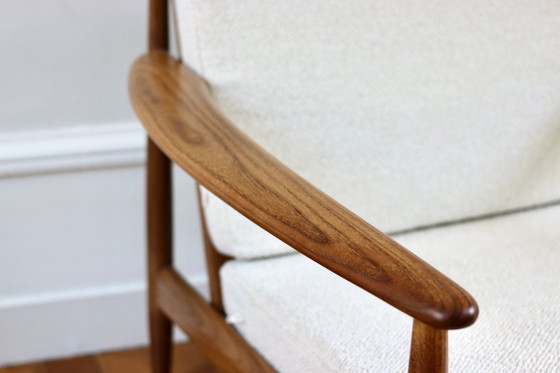 Image 1 of Fauteuil scandinave vintage teck Grete Jalk 1960