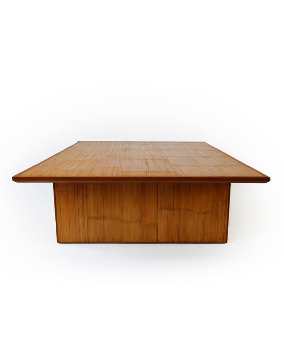 Tavolino Basso Giapponese in Bambù, Inizio XX Secolo, Tavolini da caffè, Legno, Marrone, Mid Century Modern (foto 5 di 8)