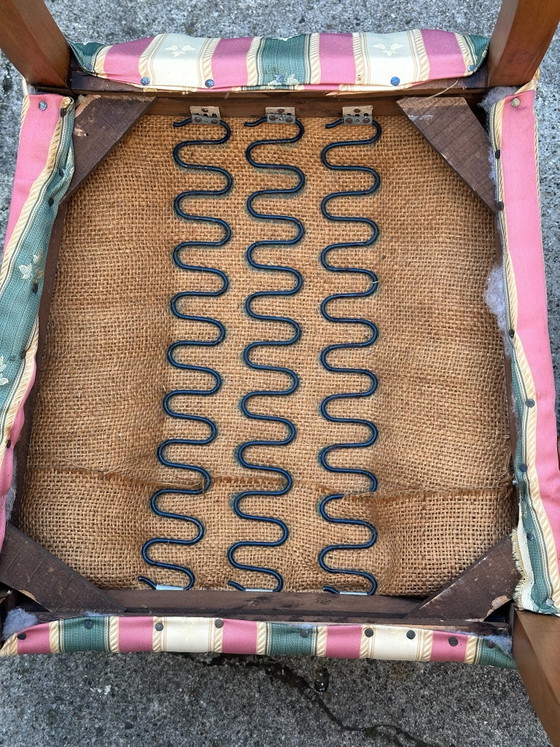 Paar Bridge fauteuils jaren 50 – Gebogen hout – Kuipstoelen, Canvas (photo 13 of 15)