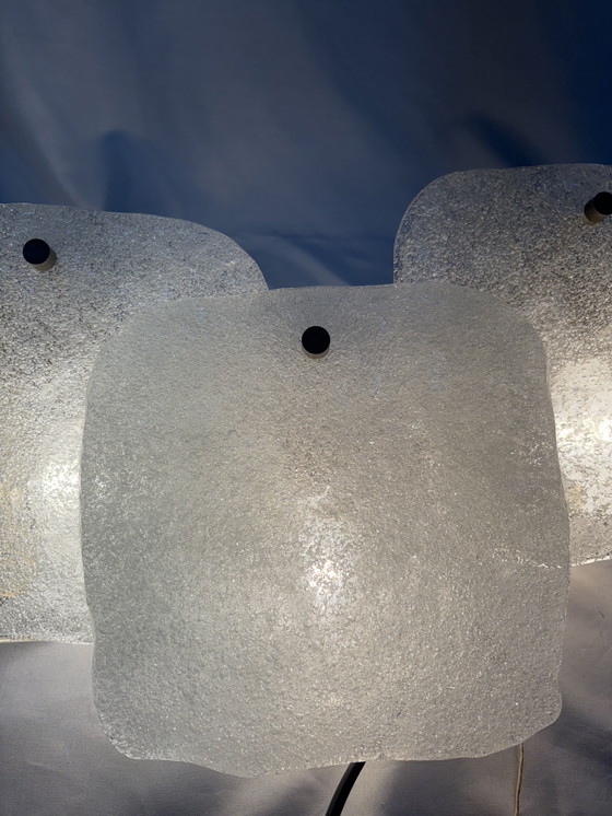 Image 1 of Vintage ice glass wall lamp Kalmar Franken Austria, 1960s