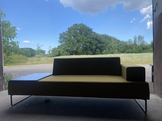 Inclass sofa with integrated table – Metal, Textile (photo 7 of 7)