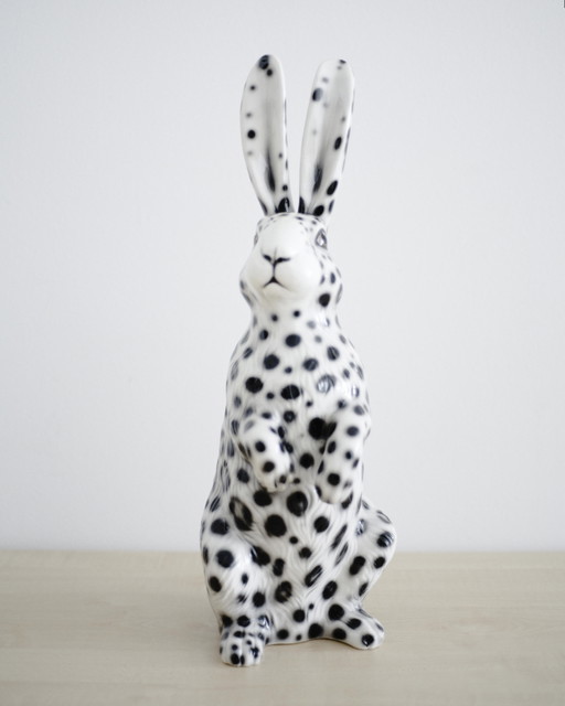 Hand-Painted Ceramic Rabbit - 50 cm – decoratieve objecten (photo 2 of 6)