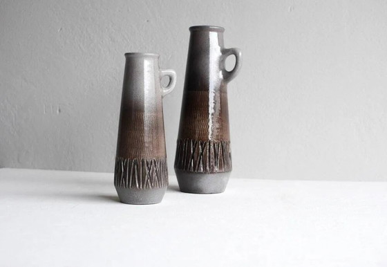 Image 1 of Mid-century modern art ceramic vases by Ingrid Atterberg for Upsala-Ekeby, 1970s, set of 2