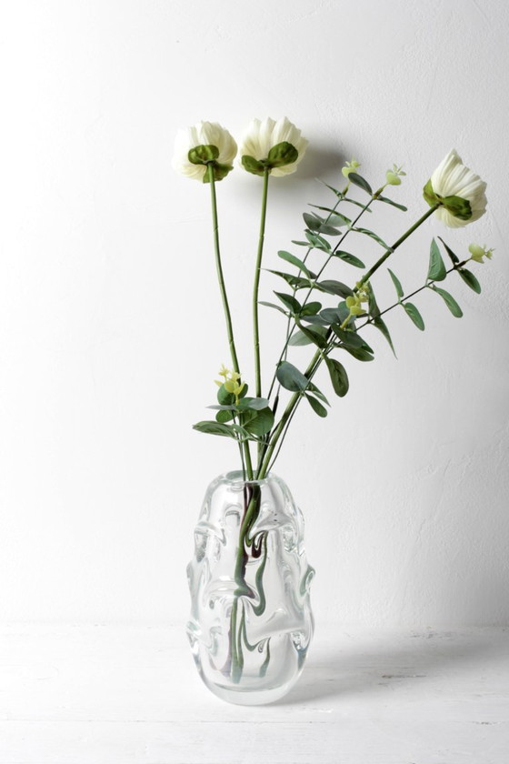 Mid-Century Clear Crystal Vase / Börne Augustsson / Åseda Glasbruk / Sweden / 1940s (photo 2 of 12)
