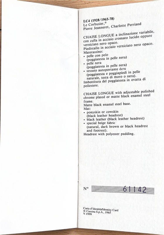 Image 1 of LC4 Corbusier