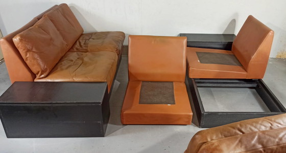 Image 1 of Divano modulare in pelle vintage COR