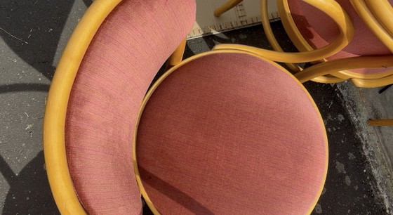 30 stoelen, fauteuils, Le Corbusier fluweel, vintage Thonet – Eetkamerstoelen, Textile, Wood (photo 13 of 13)