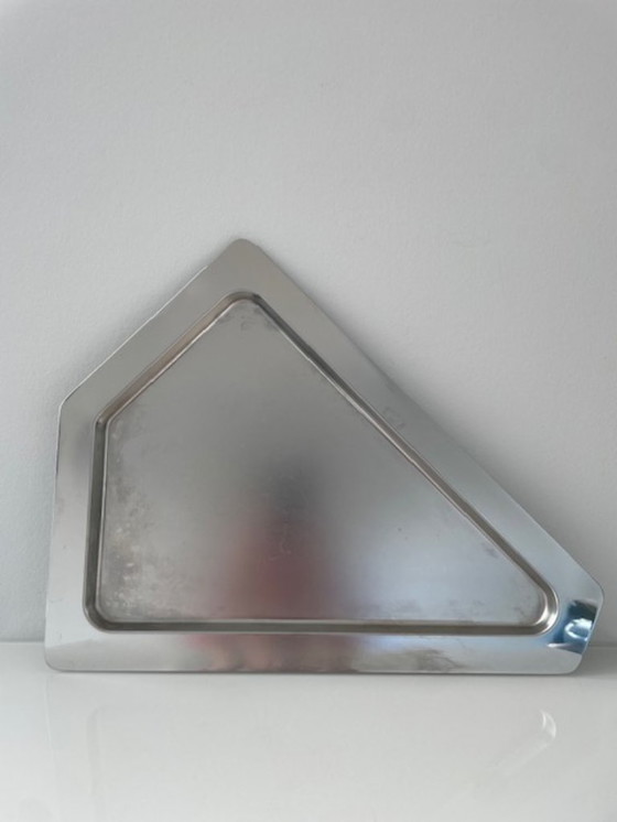 Image 1 of Ciotola dal design moderno in acciaio inox, forma asimmetrica