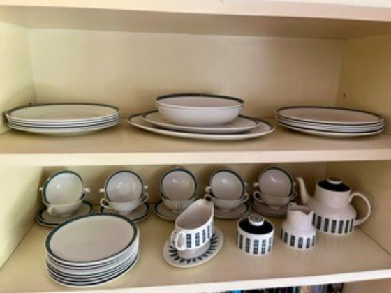Image 1 of Servizio da tavola vintage in porcellana Royal Doulton "Moonstone".