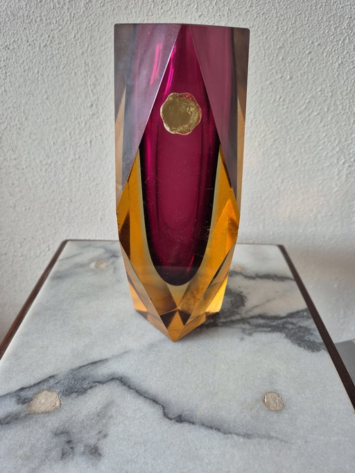 Murano glass vase by Flavio Poli, Italy, 1960