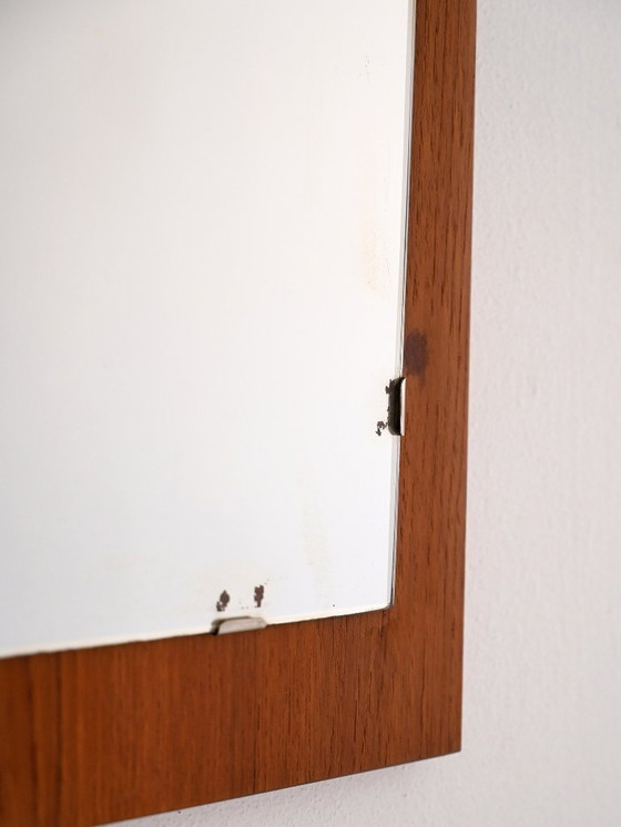 Image 1 of Espejo de pared de teca escandinavo de los años 60