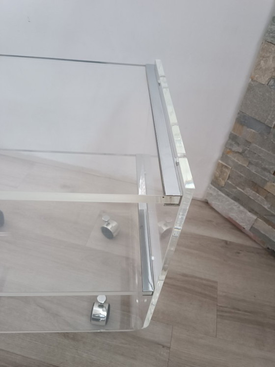 Image 1 of Mesa con ruedas de David Lange para Les invisibles du Marais, años 70