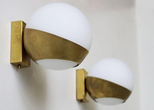 Pair of Eggs Wall Lamps