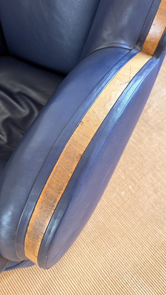 Art Deco 'Cloud' Couches, Mid-Century Style by Harry & Lou Epstein – Wood, Leather (photo 7 of 7)