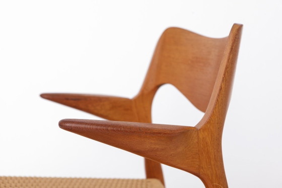 Image 1 of Niels O. Møller Model 55 Armchair, Danish Teak Lounge Chair, Mid-Century Modern Chair, Vintage 1950s Scandinavian Design