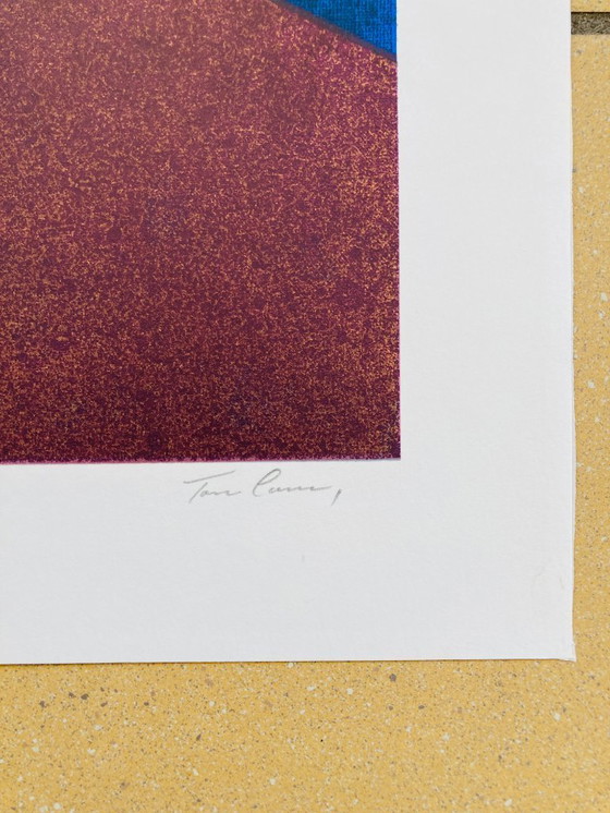 Image 1 of Vintage kleurrijk Kunstwerk Hond - Ton Paay